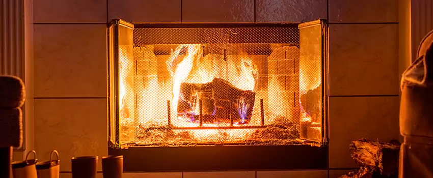 Mendota Hearth Landscape Fireplace Installation in Burlingame, California